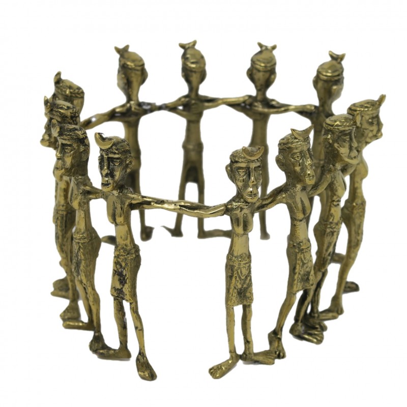 TRIBAL CIRCLE BRONZ GOLD COLOR - BRONZE STATUES